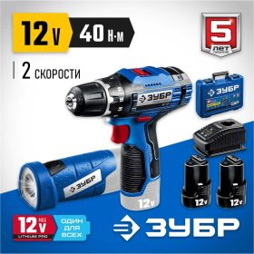 Дрель-шуруповерт ЗУБР Профессионал 12В + LED-фонарь, 2 АКБ 2Ач DL-121-22F (артикул 18364957) – фото 19
