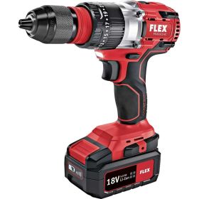 Двухскоростная аккумуляторная ударная дрель-шуруповерт FLEX PD 2G 18.0-EC/5.0 Set 18.0 В 504904 (артикул 20615938) – фото 2