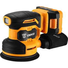 Эксцентриковая аккумуляторная шлифмашина DEKO DKCG20-125, 20В, 1х2.0Ач 063-4022 (артикул 23033031) – фото 6