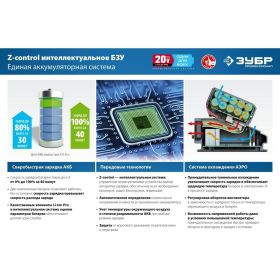 Аккумуляторная батарея ЗУБР Профессионал 20В, Li-Ion, 2Ач, тип T7 ST7-20-2 (артикул 18630667) – фото 4