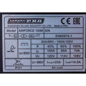 Аппарат плазменной резки Aurora AIRFORCE 100M EURO CONNECTOR 26931 (артикул 16026170) – фото 12