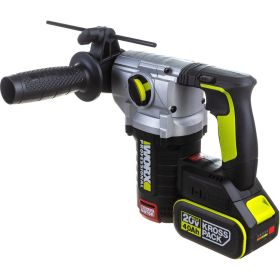 Аккумуляторный бесщеточный перфоратор WORX Professional WU388 20В, 24мм, 2.2 Дж, 4Ач х2, ЗУ 2А WU388 (артикул 24456711) – фото 6