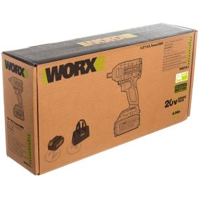 Аккумуляторный ударный бесщеточный гайковерт WORX Professional WU279.1 20В, 360Нм, 4Ач х2, ЗУ 6А, сумка WU279.1 (артикул 23254113) – фото 6
