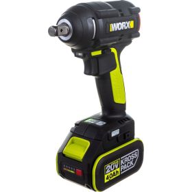 Аккумуляторный ударный бесщеточный гайковерт WORX Professional WU279.1 20В, 360Нм, 4Ач х2, ЗУ 6А, сумка WU279.1 (артикул 23254113) – фото 4