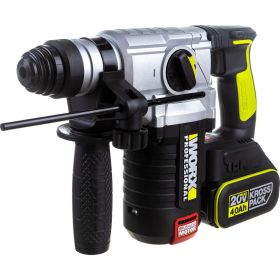 Аккумуляторный бесщеточный перфоратор WORX Professional WU388 20В, 24мм, 2.2 Дж, 4Ач х2, ЗУ 2А WU388 (артикул 24456711) – фото 11