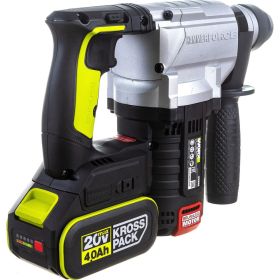 Аккумуляторный бесщеточный перфоратор WORX Professional WU388 20В, 24мм, 2.2 Дж, 4Ач х2, ЗУ 2А WU388 (артикул 24456711) – фото 10