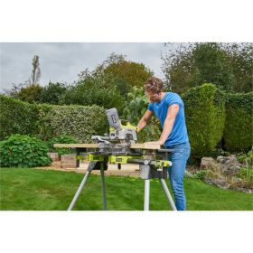 Аккумуляторная торцовочно-усовочная пила Ryobi ONE+ R18MS216-0 5133003597 (артикул 15784651) – фото 3