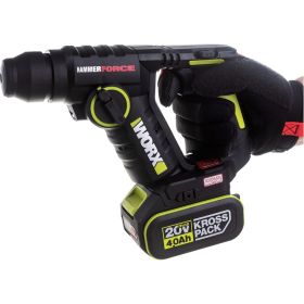 Аккумуляторный перфоратор WORX Professional 20В, 20мм, 1.7Дж, 4Ач х1, ЗУ WU380S (артикул 24456705) – фото 7