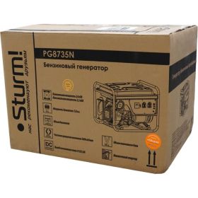 Бензогенератор Sturm PG8735N 3500 ВА, AVR (Авто. Рег.Напр.), ручн старт, 42 кг, бак 15л (артикул 18319291) – фото 2