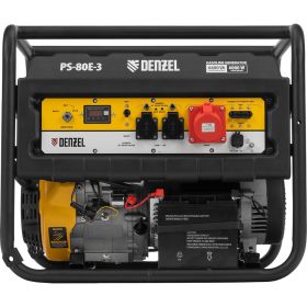 Бензиновый генератор DENZEL PS 80 E-3, 6,6 кВт, 400В, 25л 946954 (артикул 15941359) – фото 9