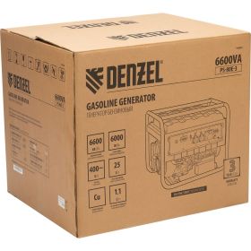 Бензиновый генератор DENZEL PS 80 E-3, 6,6 кВт, 400В, 25л 946954 (артикул 15941359) – фото 8
