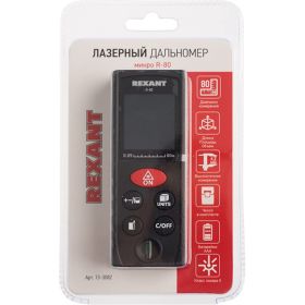 Лазерный дальномер REXANT микро R-80 13-3082 (артикул 15913894) – фото 2