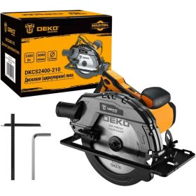 Дисковая (циркулярная) пила DEKO DKCS2400-210 2400 Вт, диск 210 мм 063-4319 (артикул 22606989) – фото 1
