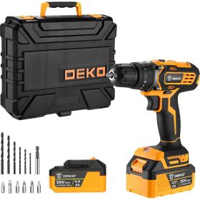 Аккумуляторная ударная дрель-шуруповерт DEKO DKCD20 Impact 20 В, 2х4.0 Ач 063-4420 (артикул 26625200) – фото 1