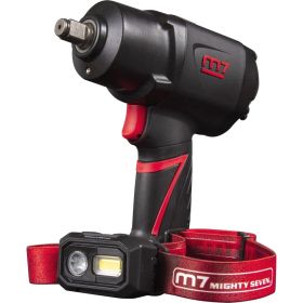 Пневматический ударный гайковерт MIGHTY SEVEN 1/2"", 1627 Нм, в комплекте налобный фонарь NC-4255QL (артикул 26936612) – фото 6