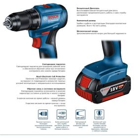 Аккумуляторная дрель-шуруповерт Bosch GSR 185-LI 2 Акб 06019K3000 (артикул 26757656) – фото 10