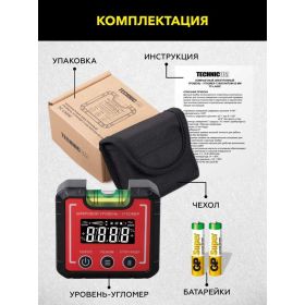 Компактный электронный уровень-угломер TECHNICOM с магнитом, 65 мм TC-LA65C (артикул 25608639) – фото 12