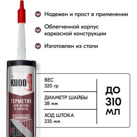 Профессиональный каркасный пистолет для нанесения шовных герметиков KUDO KUSGUN11 (артикул 19776058) – фото 3