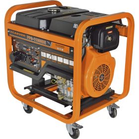 Генератор CARVER PPG-11000DE дизель, LT-1100F, 8,5/9,5 кВт, 220 В, бак 20л, э/старт, колеса, медь 01.020.00025 (артикул 24686811) – фото 2