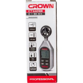 Измеритель анемометр-термометр скорости потока воздуха Crown CT44098 (артикул 23608071) – фото 2