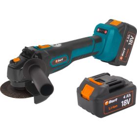 Шлифовальная угловая аккумуляторная машина BORT BWS-18Li-125 93722340 (артикул 16873003) – фото 1