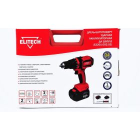 Аккумуляторная ударная дрель-шуруповерт Elitech 2х4.0Ач ДА 18УБЛ2 191609 (артикул 15871854) – фото 18