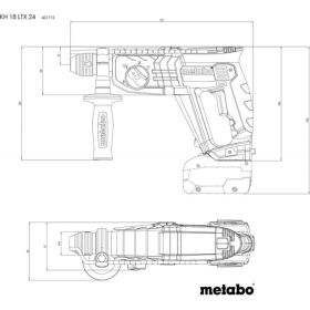 Аккумуляторный перфоратор Metabo KH 18 LTX 241x4,0Ач+ЗУ ASC55 T0523 (артикул 27899744) – фото 2