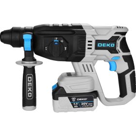 Аккумуляторный перфоратор DEKO DKCH20FU-Li в кейсе + оснастка 5 шт., 20 В, 2x5.0Ач 063-4419 (артикул 27875270) – фото 6