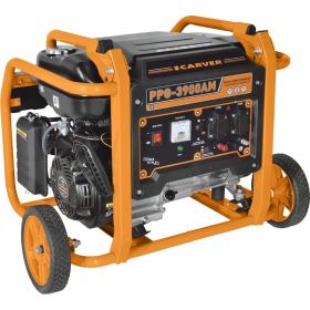 Генератор CARVER PPG- 3900АM бензин LT-170F, 2,8/3,0 кВт, 220В, бак 15 л, колеса 01.020.00027 (артикул 24574203) – фото 1