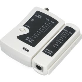 Тестер Cabeus для витой пары, коаксиала, телефона (кож.зам.чехол) CT-BNC-RJ45 (артикул 26147405) – фото 1
