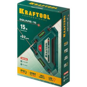 Лазерный угольник для кафеля KRAFTOOL Square-15 34705 (артикул 16786231) – фото 4