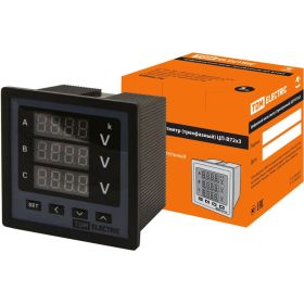 Цифровой вольтметр TDM ЦП-В72х3 0-320кВ-0.5-Р (трехфазный) SQ1102-0526 (артикул 20041108) – фото 1