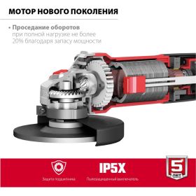 Угловая шлифовальная машина ЗУБР 125 мм, 1000 Вт УШМ-125-1005 (артикул 22138059) – фото 4