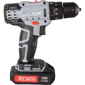 Аккумуляторная дрель-шуруповерт Ресанта ДА-18-2ЛК-У 75/14/6 (артикул 15978019) – фото 3