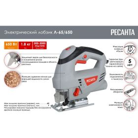 Электрический лобзик Ресанта Л-65/650 75/9/2 (артикул 16061800) – фото 2