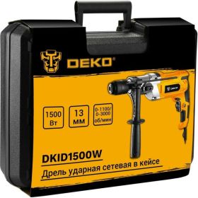 Ударная сетевая дрель DEKO DKID1500W 3638 063-4322 (артикул 21843028) – фото 5