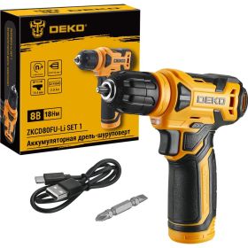 Аккумуляторная дрель-шуруповерт DEKO ZKCD80FU-Li SET 1 063-4127 (артикул 16504724) – фото 3