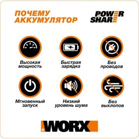 Аккумулятор 20В 4.0 Ач WORX WA3553 (артикул 16045413) – фото 4