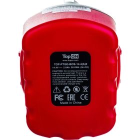Аккумулятор для электроинструмента Bosch (Ni-Cd, 14.4В, 2Ач) TopON PN: 2 607 335 264 TOP-PTGD-BOS-14.4/A/2 (артикул 15987681) – фото 4