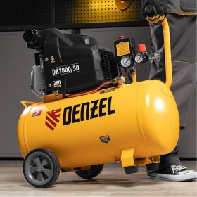 Воздушный компрессор DENZEL DK1800/50,Х-PRO 1,8 кВт, 280л/мин, 50л 58068 (артикул 15905075) – фото 14