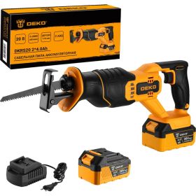 Аккумуляторная сабельная пила DEKO DKRS20, 20В, 2х4.0Ач 063-4359 (артикул 27210216) – фото 1