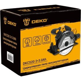 Аккумуляторная циркулярная пила DEKO (3638) DKCS20 20 В, 165 мм, 2х3.0 Ач 063-4024 (артикул 26042633) – фото 7