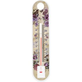 Комнатный термометр INBLOOM пластик, 19x4 см, ""Цветы"", на блистере 473-030 (артикул 26608436) – фото 1