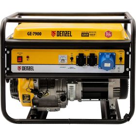 Бензиновый генератор 6,5 кВт, 220В/50Гц, 25 л DENZEL GE 7900 94638 (артикул 15874616) – фото 1