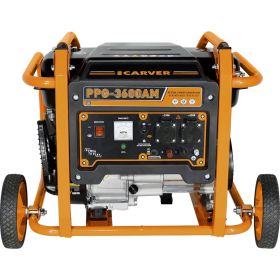 Генератор CARVER PPG- 3600АM бензин LT-168F-1, 2,5/2,8 кВт, 220В, бак 15 л, колеса 01.020.00026 (артикул 24574209) – фото 3
