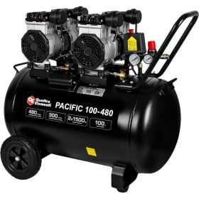 Безмасляный поршневой компрессор QUATTRO ELEMENTI PACIFIC 100-480 480 л/мин, 100 л, 3.5 л.с, 8 бар 915-373 (артикул 27938228) – фото 1