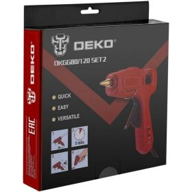 Клеевой термопистолет DEKO DKGG120 120ВТ, SET2, c набором стержней 063-4976 (артикул 16504403) – фото 5