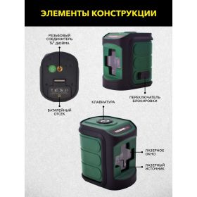 Лазерный уровень TECHNICOM TC-LL20R (артикул 26023583) – фото 6