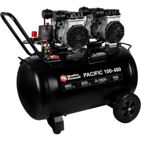 Безмасляный поршневой компрессор QUATTRO ELEMENTI PACIFIC 100-480 480 л/мин, 100 л, 3.5 л.с, 8 бар 915-373 (артикул 27938228) – фото 8