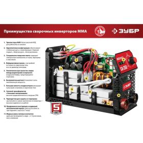 Инверторный сварочный аппарат Зубр 190 А, СА-190К (артикул 16011087) – фото 11